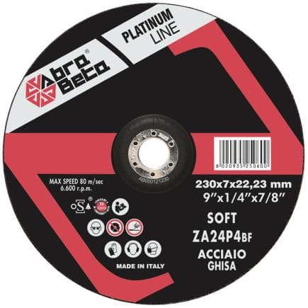 ABRA BETA AB000121230 - ZA24P4 SOFT - Disques abrasifs à centre déporté pour acier et acier inoxydable (lot multiple)