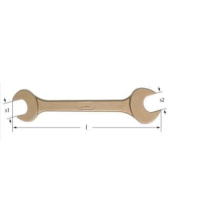 AMPCO AB0405A - Jeu de clés fixes doubles, Aluminium-Bronze (métrique)