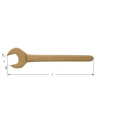 AMPCO AE0004A - Clé à fourche simple, Aluminium-Bronze (métrique)