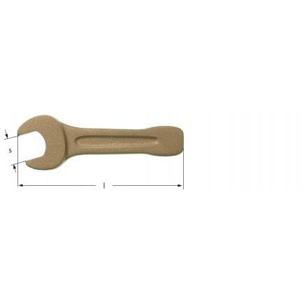 AMPCO AJ0020A - Clé à fourche à battre, Aluminium-Bronze (métrique)