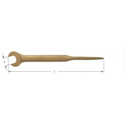 AMPCO AM0017A - Clé à fourche avec mandrin, Aluminium-Bronze (métrique)