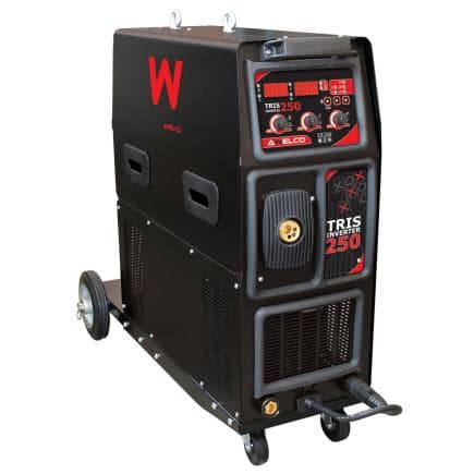 AWELCO N18190 - TRIS 250 - 200A Poste à souder multi-procédés avec technologie inverseur compacte adapté au soudage MIG-MAG, à l'électrode et au...