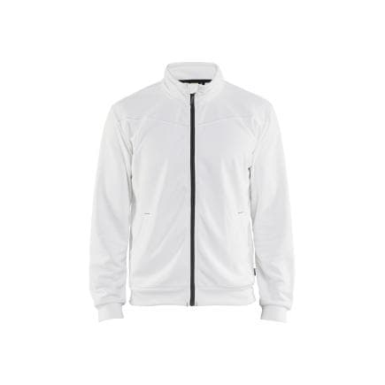 BLAKLADER 336225261098L - Sweat zippé Blanc/Gris foncé