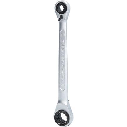 BRILLIANT TOOLS BT013901 - Clé polygonale à cliquet double 4 en 1, 10 x 13, 17 x 19 mm