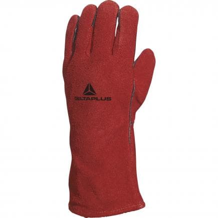 DELTA PLUS CA515R10 - Gant soudeur rouge croute de bovin anti-chaleur (lot muliple)