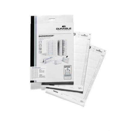 DURABLE 1452-02 - Inserts pour badges nominatifs BADGEMAKER® 40 x 60 mm (lot muliple)