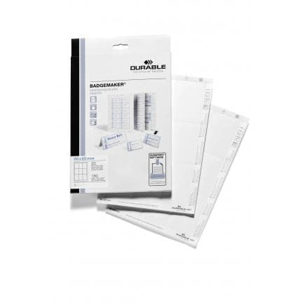 DURABLE 1457-02 - Inserts pour badges nominatifs BADGEMAKER® 90 x 60 mm (lot muliple)
