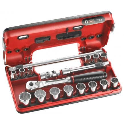 FACOM JL.DBOX501 - Coffret 3/8'' Detection Box métriques - 12 pans