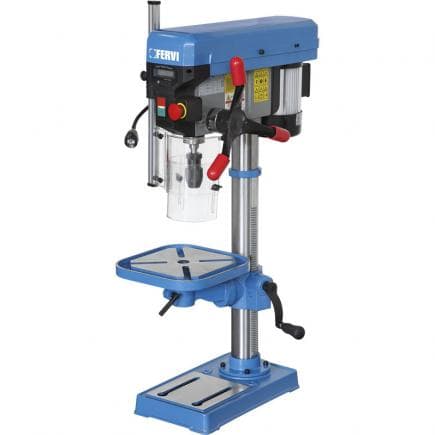 FERVI 0260 - Perceuse d'établi avec transmission par courroie 230 V 550 W