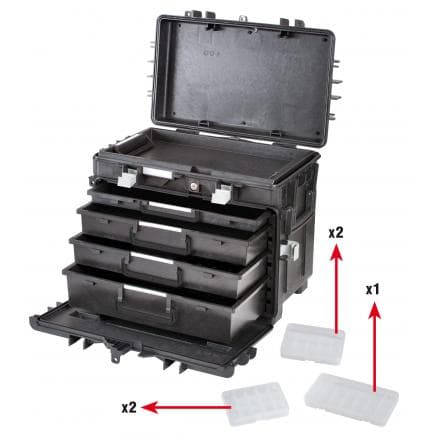 GT LINE AI1.KT02 - Chariot porte-outils en polypropylène 4 tiroirs