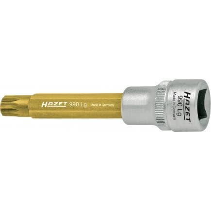 HAZET 990LG-8 - Embout de clé à douilles polygonal XZN long avec adaptateur carré intérieur 1/2"