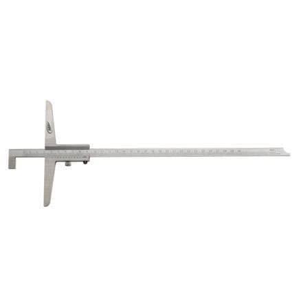 HELIOS PREISSER 0286501 - Jauge de profondeur à vernier avec tige de mesure réversible en forme de L