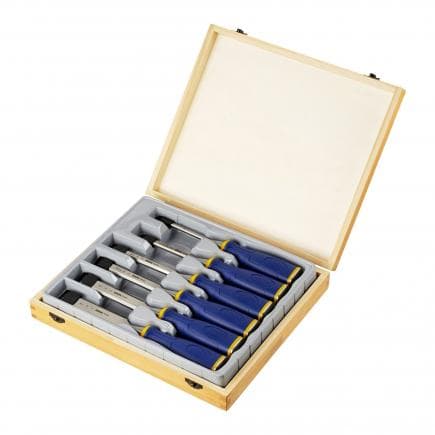 IRWIN 10503431 - MS500 - All-purpose chisel set in wooden box (6 pcs.)