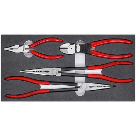 KNIPEX 00 20 01 V16 - Assortiment d'outils dans compartiments en mousse thermoformée 4 pièces