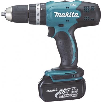 MAKITA DHP453RF3J - PERCEUSE VISSEUSE A PERCUSSION 18V 13 mm - 42 Nm - en coffret avec 3 batteries 3.0Ah, chargeurs de batterie et crochet