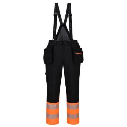 PORTWEST DX437OBRL - Cotte à bretelles DX4 HV Classe 1, Orange/Noir