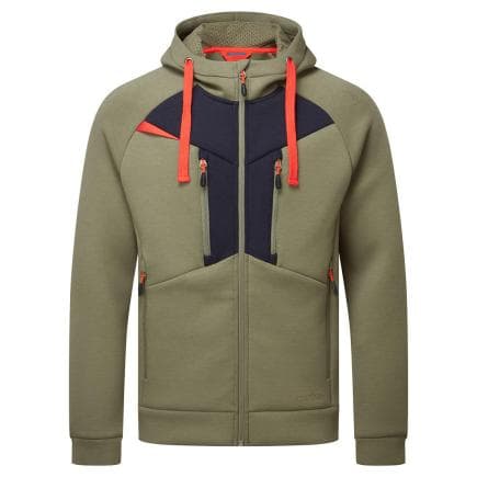 PORTWEST DX472MORXL - Sweat à capuche zippé DX4, Vert mousse