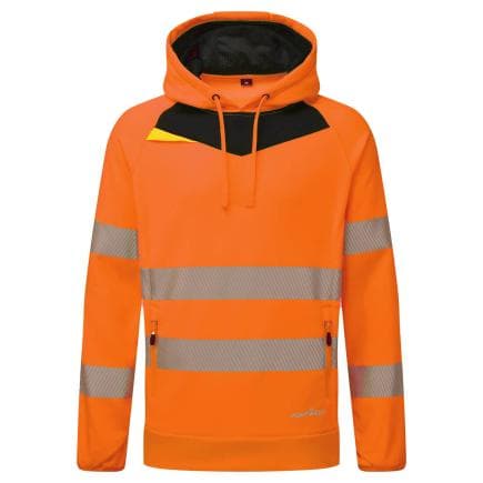 PORTWEST DX483OBRXL - Sweat à capuche DX4 Hi-Vis, Orange/Noir