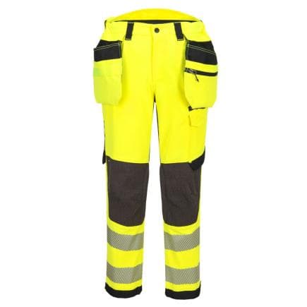 PORTWEST EV448YBR36 - Pantalon stretch Poches flottantes EV4 Haute-Visibilité Classe 2, Jaune/Noir