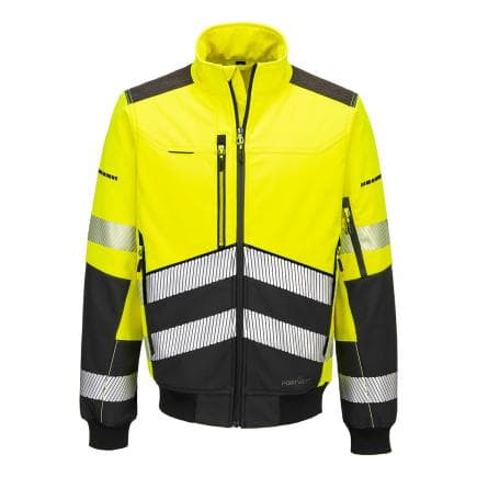 PORTWEST EV468YBRL - Softshell bomber HV EV4, Jaune/Noir