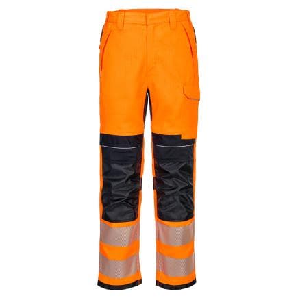 PORTWEST FR414ONR34 - Pantalon de travail PW3 Modaflame HVO, Orange/Marine Blu