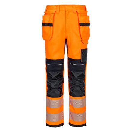 PORTWEST FR415ONR36 - Pantalon de travail holster PW3 Modaflame HVO, Orange/Marine Blu