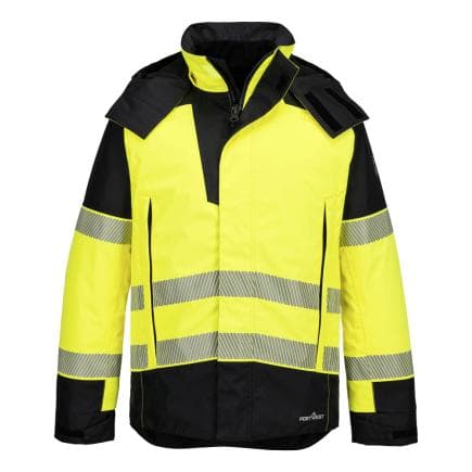 PORTWEST FR606YBRL - Parka Modaflame FR PW3 HV, Jaune/Noir