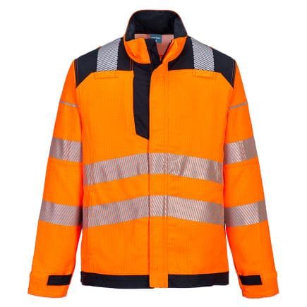 PORTWEST FR722ONRL - Veste de travail Modaflame PW3 HV, Orange/Marine Blu