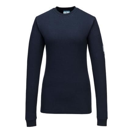 PORTWEST FR808NVRL - Tee shirt femme ML Modaflame FR, Marine Blu