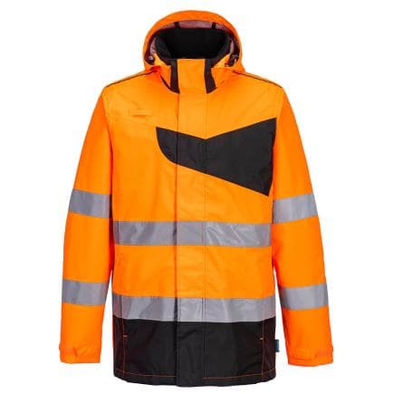 PORTWEST PW265OBRS - Parka PW2 HV, Orange/Noir