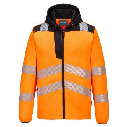 PORTWEST PW335OBRL - Polaire technique Hi-Vis PW3, Orange/Noir