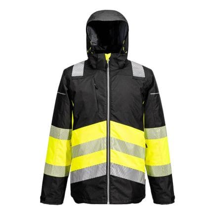 PORTWEST PW364YBRXL - Parka PW3 HV Classe 1, Jaune/Noir