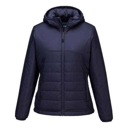 PORTWEST S613NVRL - Veste déflectrice isolée à capuche professionnelle pour femmes, Marine Blu