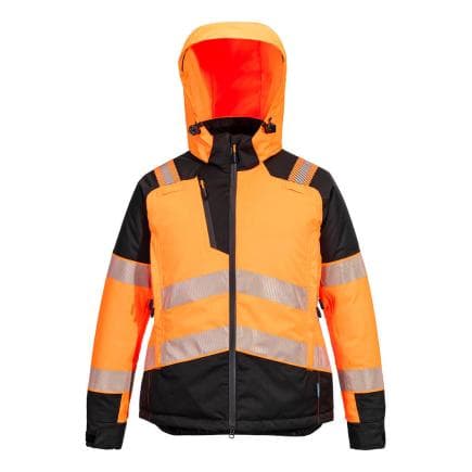 PORTWEST T162OBRL - Parka HV Femmes PW3, Orange/Noir