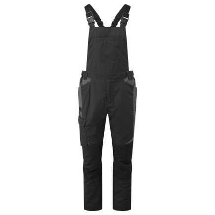 PORTWEST T746BKRL - Cotte à bretelles Lavage Industriel WX3, Noir