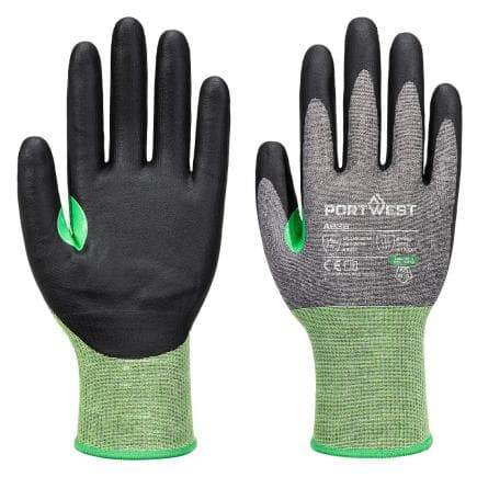 PORTWEST A636G8RS - Gant Coupure CS C18 Nitrile, Gris/Noir