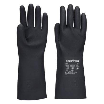PORTWEST A824BKRXL - Gant Chem tout enduit Butyl 350, Noir