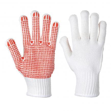 PORTWEST A112W5RM - Gant picot extralourd, blanc/rouge