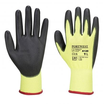 PORTWEST A120Y8RL - Gant enduit PU, jaune/noir (lot multiple)