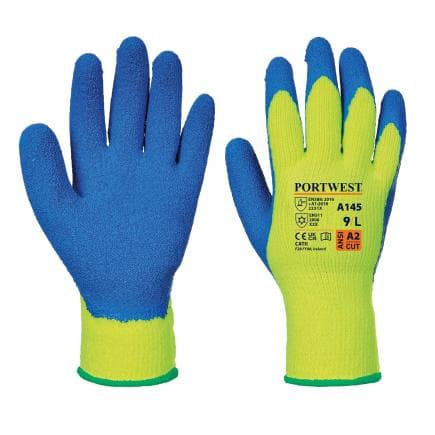 PORTWEST A145Y4RXL - Gant Cold Grip, jaune/bleu (lot multiple)