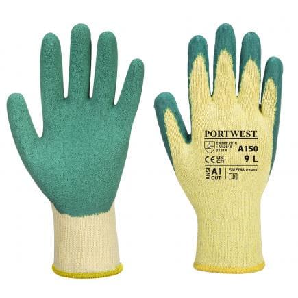 PORTWEST A150GNRXXL - Gant tricoté enduit latex classique, vert (lot multiple)