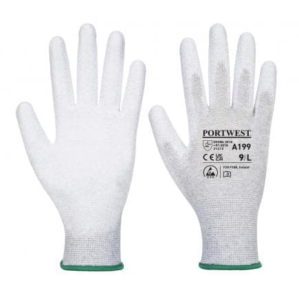 PORTWEST A199GRRM - Gant paume enduit PU antistatique, gris (lot multiple)