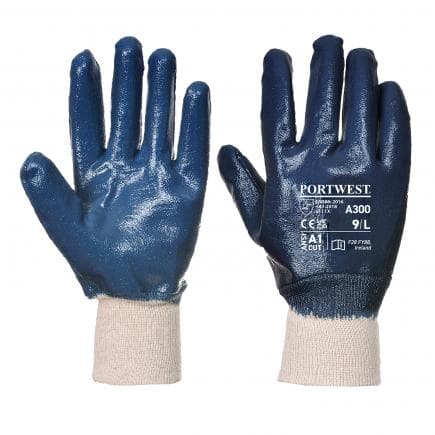 PORTWEST A300NARXL - Gant nitrile, poignet tricot, marine (lot multiple)