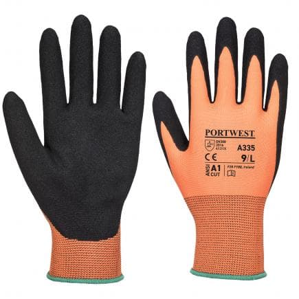 PORTWEST A335O8RXL - Gant dermi-grip NPR15 nitrile sablé, orange/noir (lot multiple)