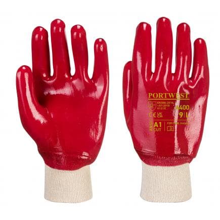 PORTWEST A400RERXL - PVC poignet tricot, rouge (lot multiple)