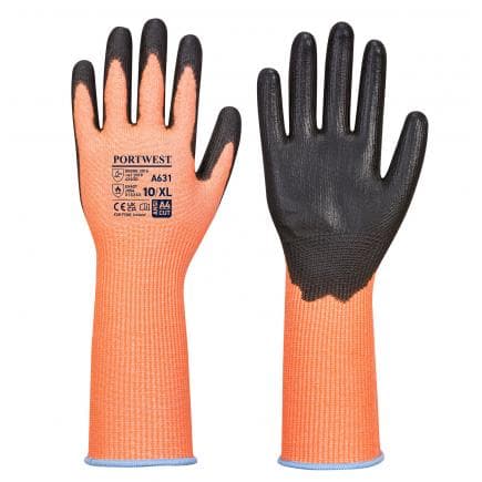 PORTWEST A631O8RXXXL - Gant Vis-Tex cut à manchette longue, orange/noir