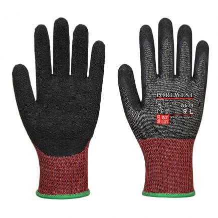 PORTWEST A671K8RS - Gant anti-coupures cuir AHR13, noir