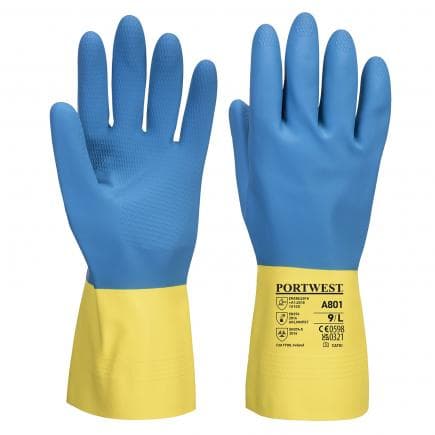 PORTWEST A801Y4RL - Gant latex double enduction (lot multiple)