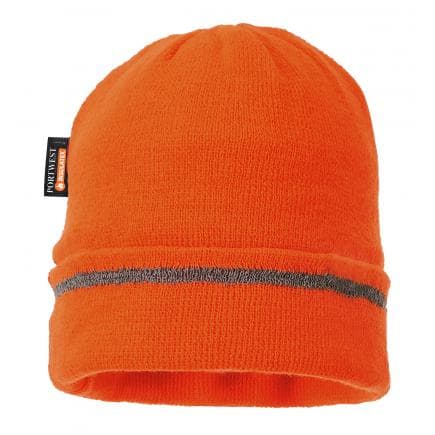 PORTWEST B023ORR - Bonnet doublé Insulatex avec rétroreflchissant, orange