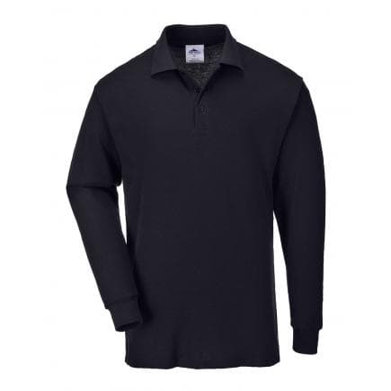 PORTWEST B212BKRL - Polo manches longues, noir